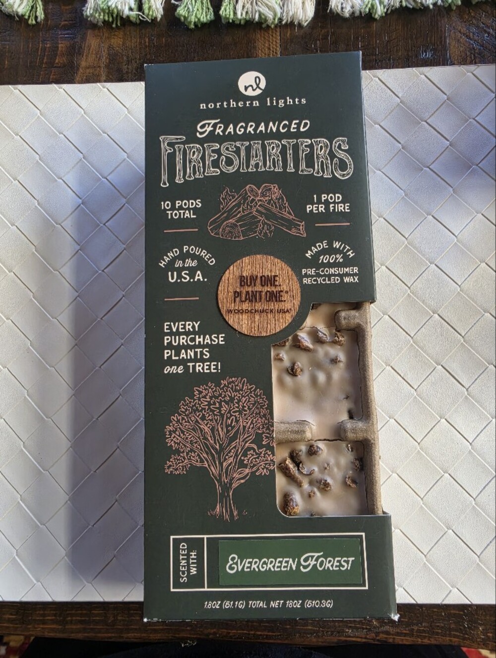 Evergreen Forest Fragrant Firestarter's 10 Fire Pods - New in Box